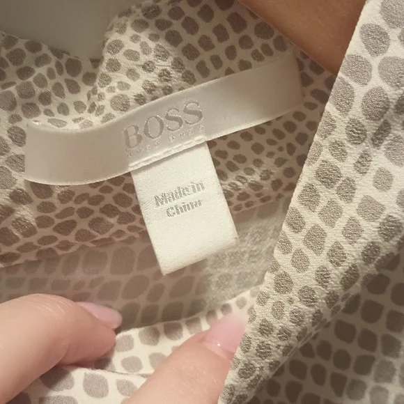 Boss Beige Patterned Blouse - Picture 2 of 5